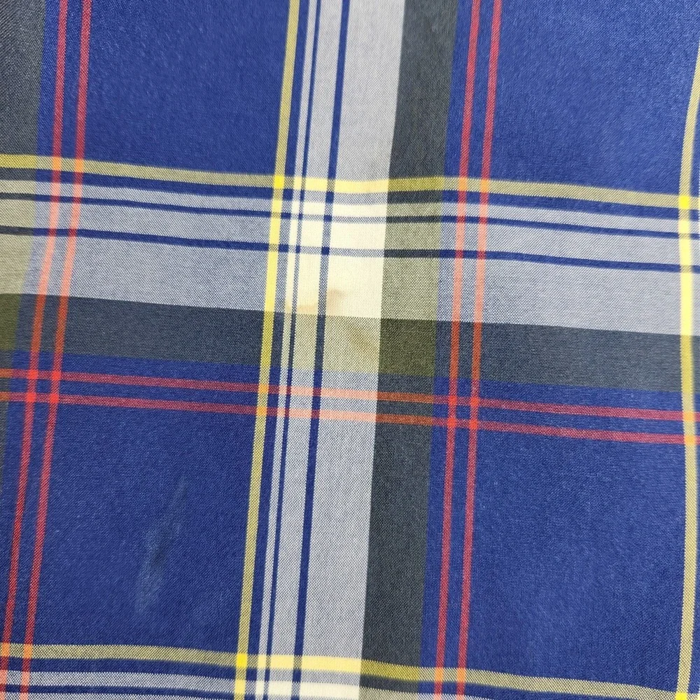 J. Crew Men's Button‎ Down Shirt Plaid Size M Collar Long Sleeve Blue Red Tartan - Picture 6 of 6